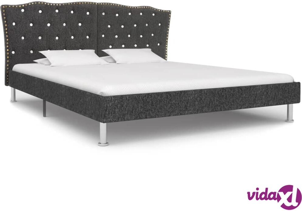 vidaXL Sängynrunko tummanharmaa kangas 150x200 cm vidaXL Sängynrunko tummanharmaa kangas 150x200 cm