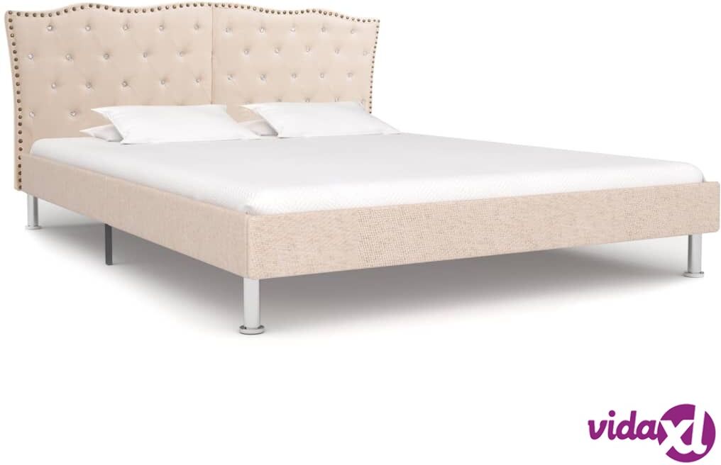 vidaXL Sängynrunko beige kangas 150x200 cm vidaXL Sängynrunko beige kangas 150x200 cm