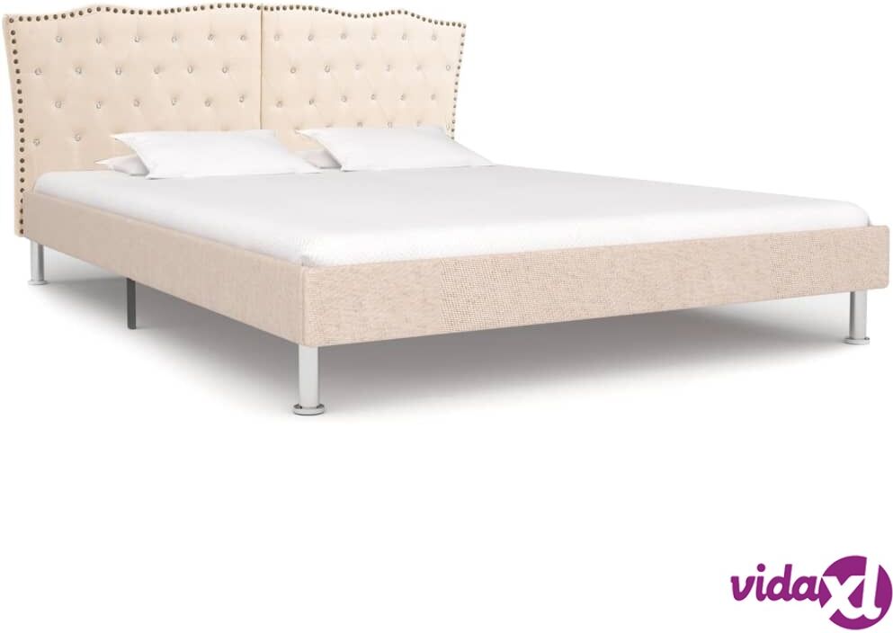 vidaXL Sängynrunko beige kangas 180x200 cm vidaXL Sängynrunko beige kangas 180x200 cm