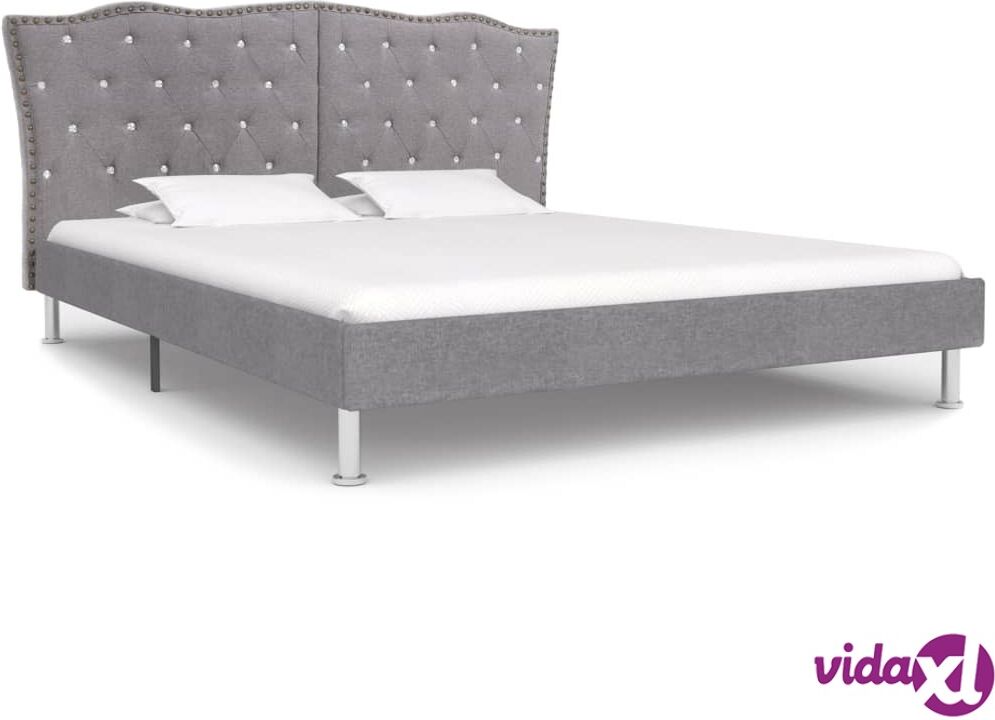 vidaXL Sängynrunko vaaleanharmaa kangas 135x190 cm vidaXL Sängynrunko vaaleanharmaa kangas 135x190 cm