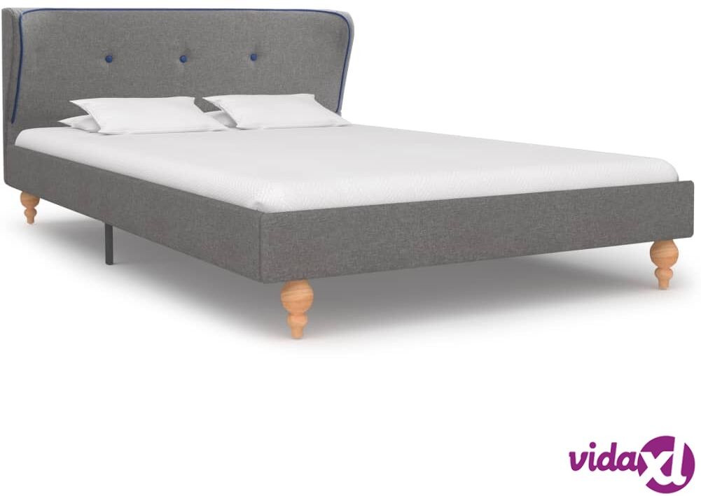 vidaXL Sängynrunko vaaleanharmaa kangas 120x190 cm vidaXL Sängynrunko vaaleanharmaa kangas 120x190 cm