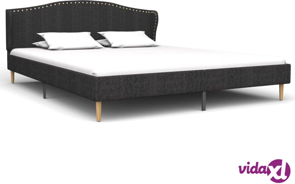 vidaXL Sängynrunko tummanharmaa kangas 150x200 cm vidaXL Sängynrunko tummanharmaa kangas 150x200 cm