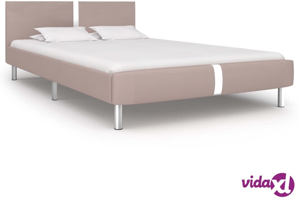 vidaXL Sängynrunko cappuccino keinonahka 135x190 cm vidaXL Sängynrunko cappuccino keinonahka 135x190 cm