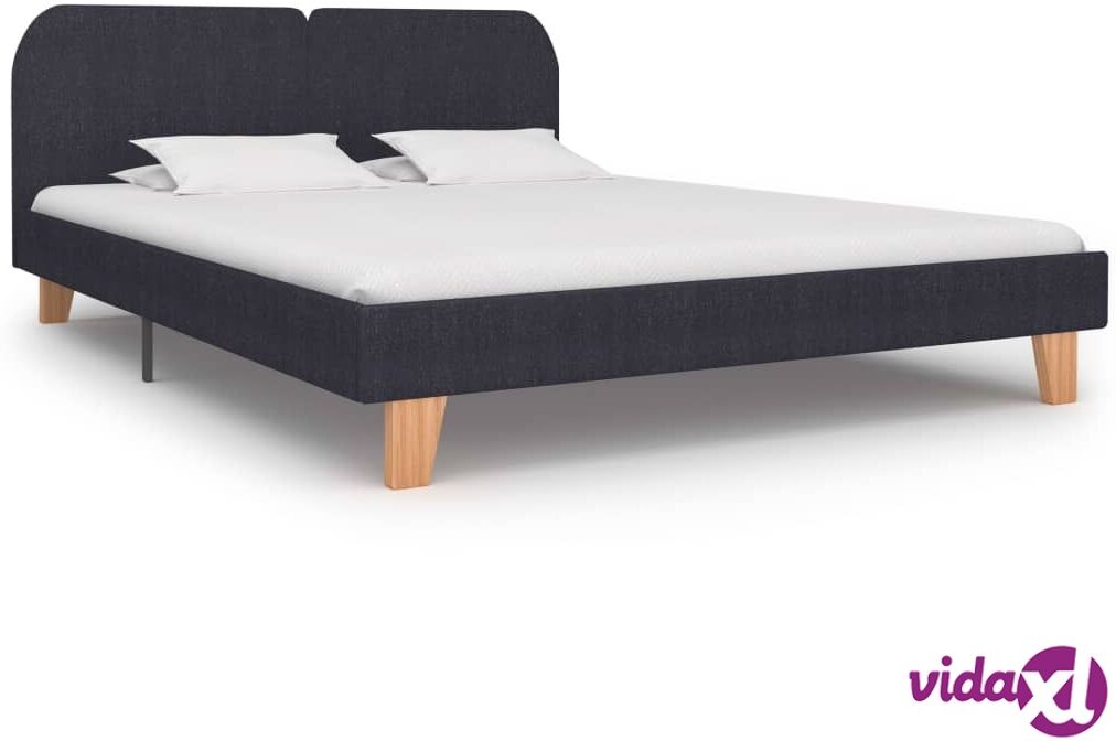 vidaXL Sängynrunko tummanharmaa kangas 150x200 cm vidaXL Sängynrunko tummanharmaa kangas 150x200 cm