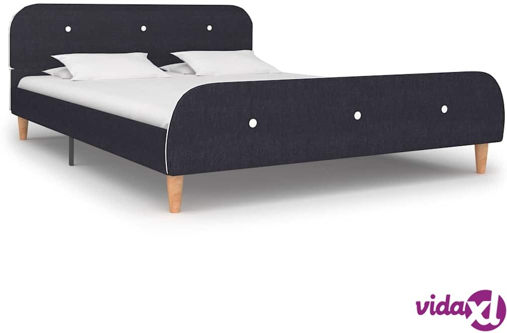 vidaXL Sängynrunko tummanharmaa kangas 135x190 cm vidaXL Sängynrunko tummanharmaa kangas 135x190 cm