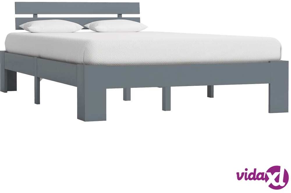 vidaXL Sängynrunko harmaa täysi mänty 140x200 cm vidaXL Sängynrunko harmaa täysi mänty 140x200 cm