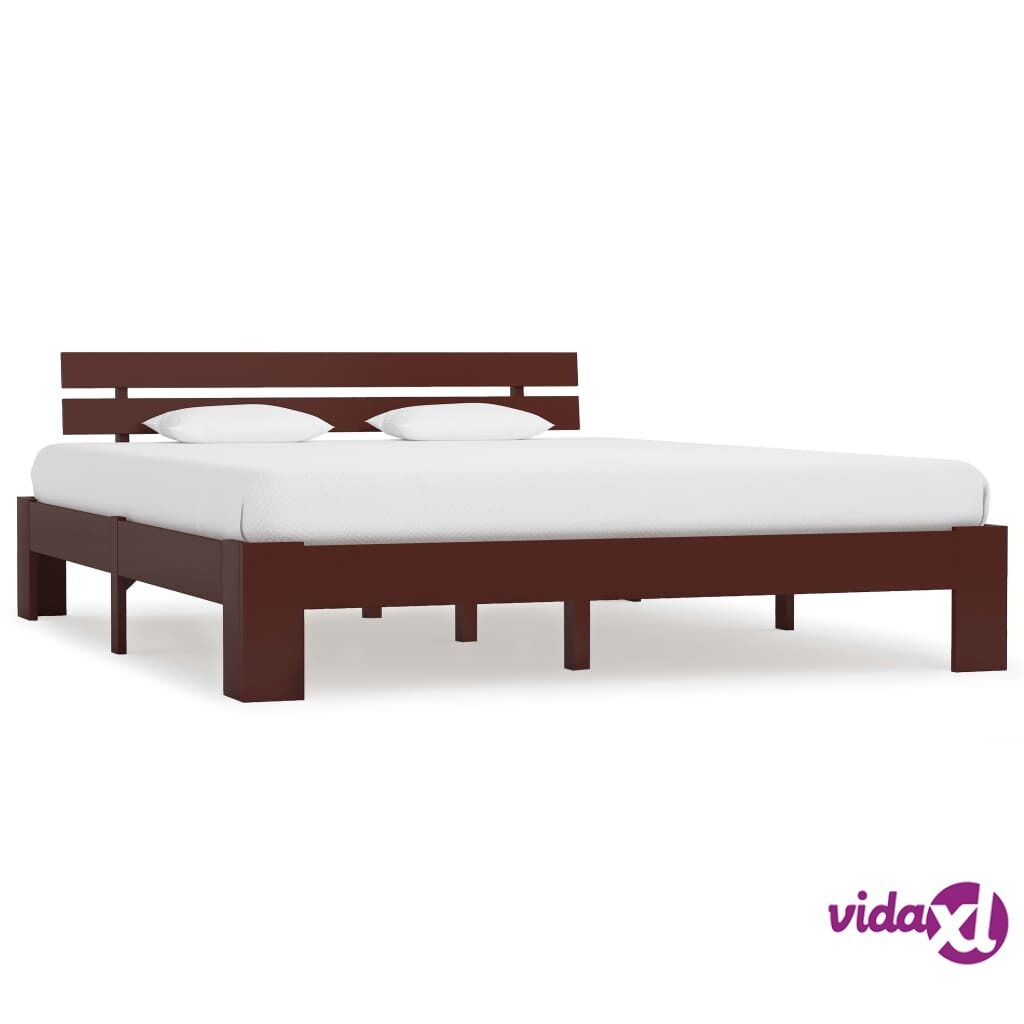 vidaXL Sängynrunko tummanruskea täysi mänty 160x200 cm vidaXL Sängynrunko tummanruskea täysi mänty 160x200 cm