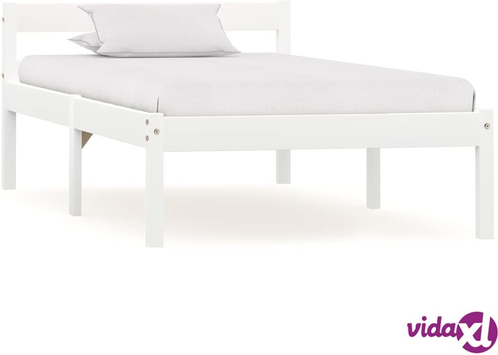 vidaXL Sängynrunko valkoinen täysi mänty 100x200 cm vidaXL Sängynrunko valkoinen täysi mänty 100x200 cm