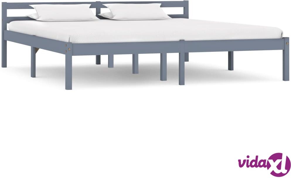 vidaXL Sängynrunko harmaa täysi mänty 160x200 cm vidaXL Sängynrunko harmaa täysi mänty 160x200 cm