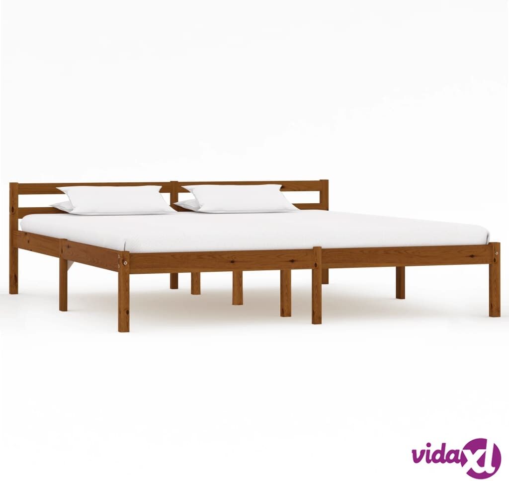 vidaXL Sängynrunko hunajanruskea täysi mänty 160x200 cm vidaXL Sängynrunko hunajanruskea täysi mänty 160x200 cm