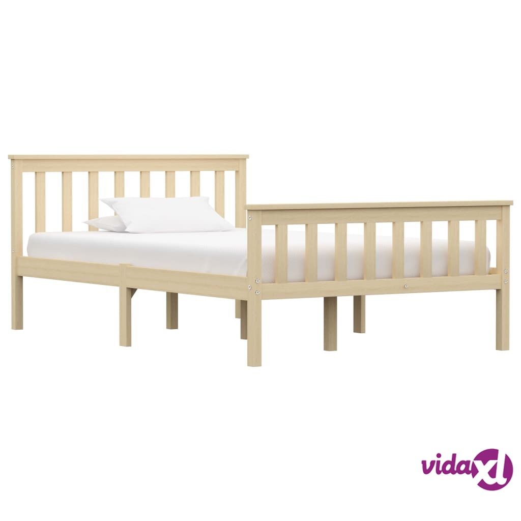 vidaXL Sängynrunko vaalea täysi mänty 120x200 cm vidaXL Sängynrunko vaalea täysi mänty 120x200 cm