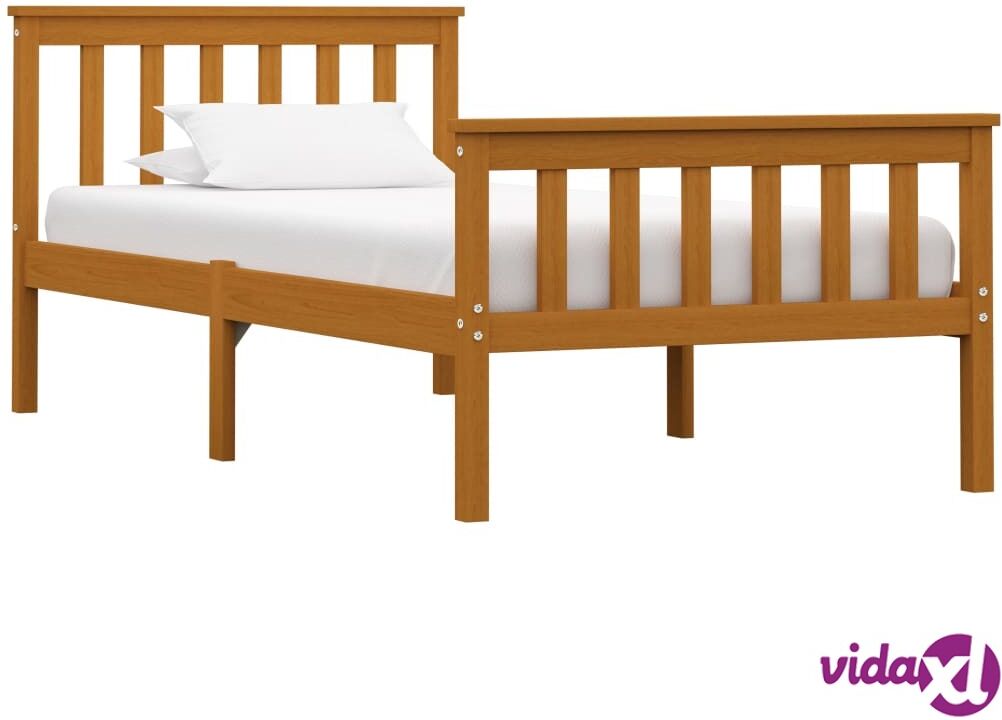 vidaXL Sängynrunko hunajanruskea täysi mänty 100x200 cm vidaXL Sängynrunko hunajanruskea täysi mänty 100x200 cm