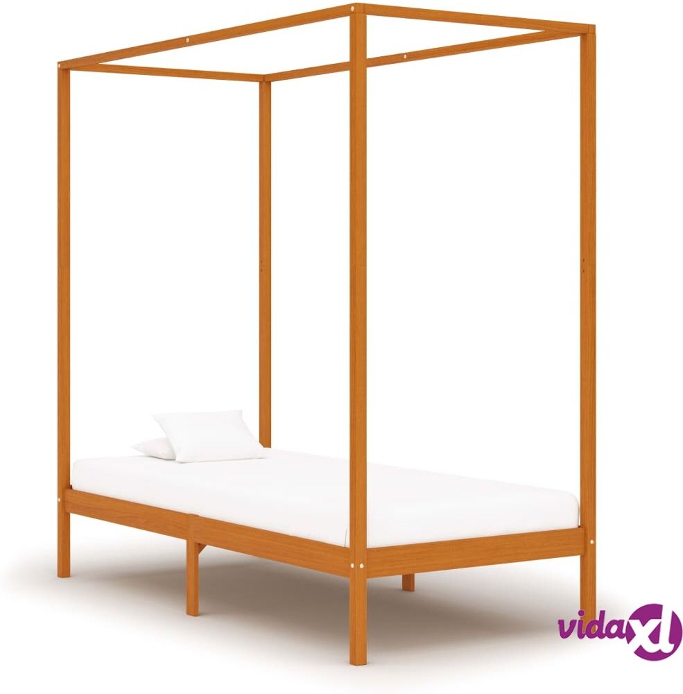 vidaXL Pylvässänky hunajanruskea täysi mänty 90x200 cm vidaXL Pylvässänky hunajanruskea täysi mänty 90x200 cm