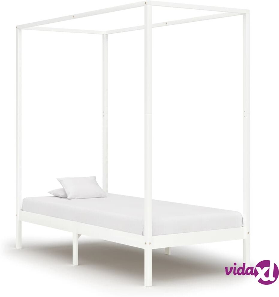 vidaXL Pylvässänky valkoinen täysi mänty 100x200 cm vidaXL Pylvässänky valkoinen täysi mänty 100x200 cm