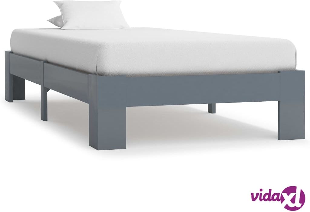 vidaXL Sängynrunko harmaa mänty 90x200 cm vidaXL Sängynrunko harmaa mänty 90x200 cm