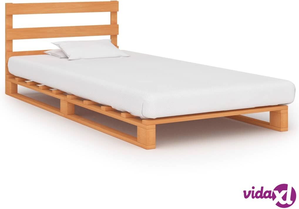 vidaXL Lavasängynrunko ruskea täysi mänty 90x200 cm vidaXL Lavasängynrunko ruskea täysi mänty 90x200 cm