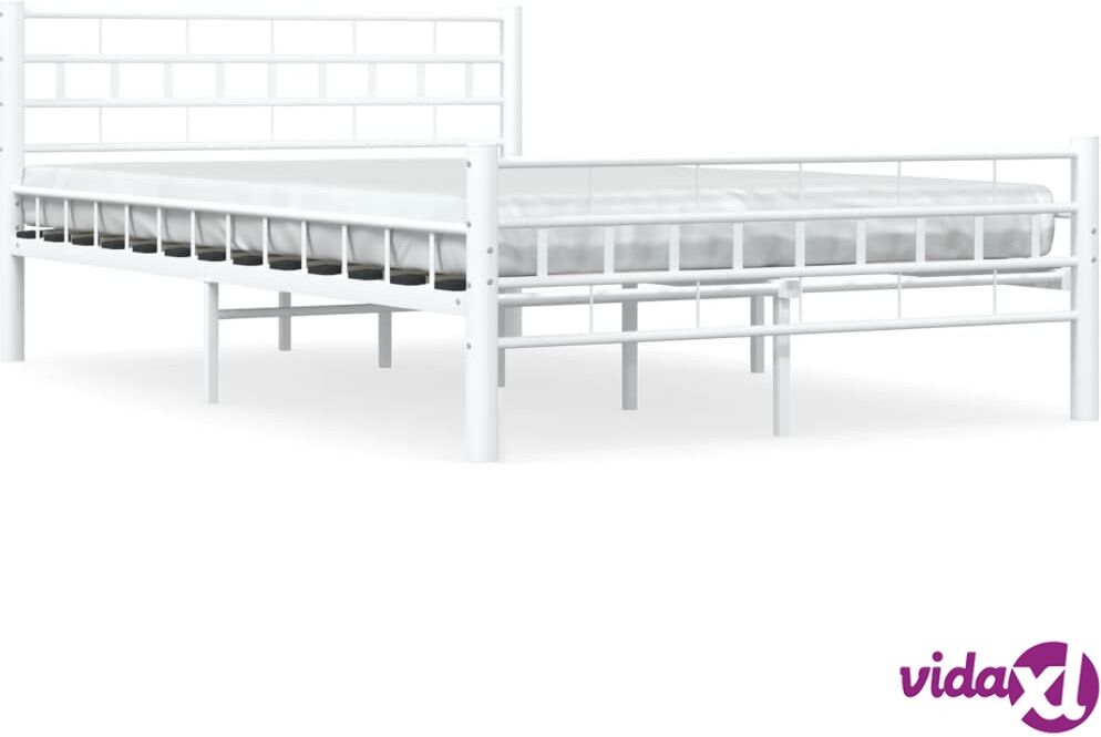 vidaXL Sängynrunko valkoinen metalli 120x200 cm vidaXL Sängynrunko valkoinen metalli 120x200 cm