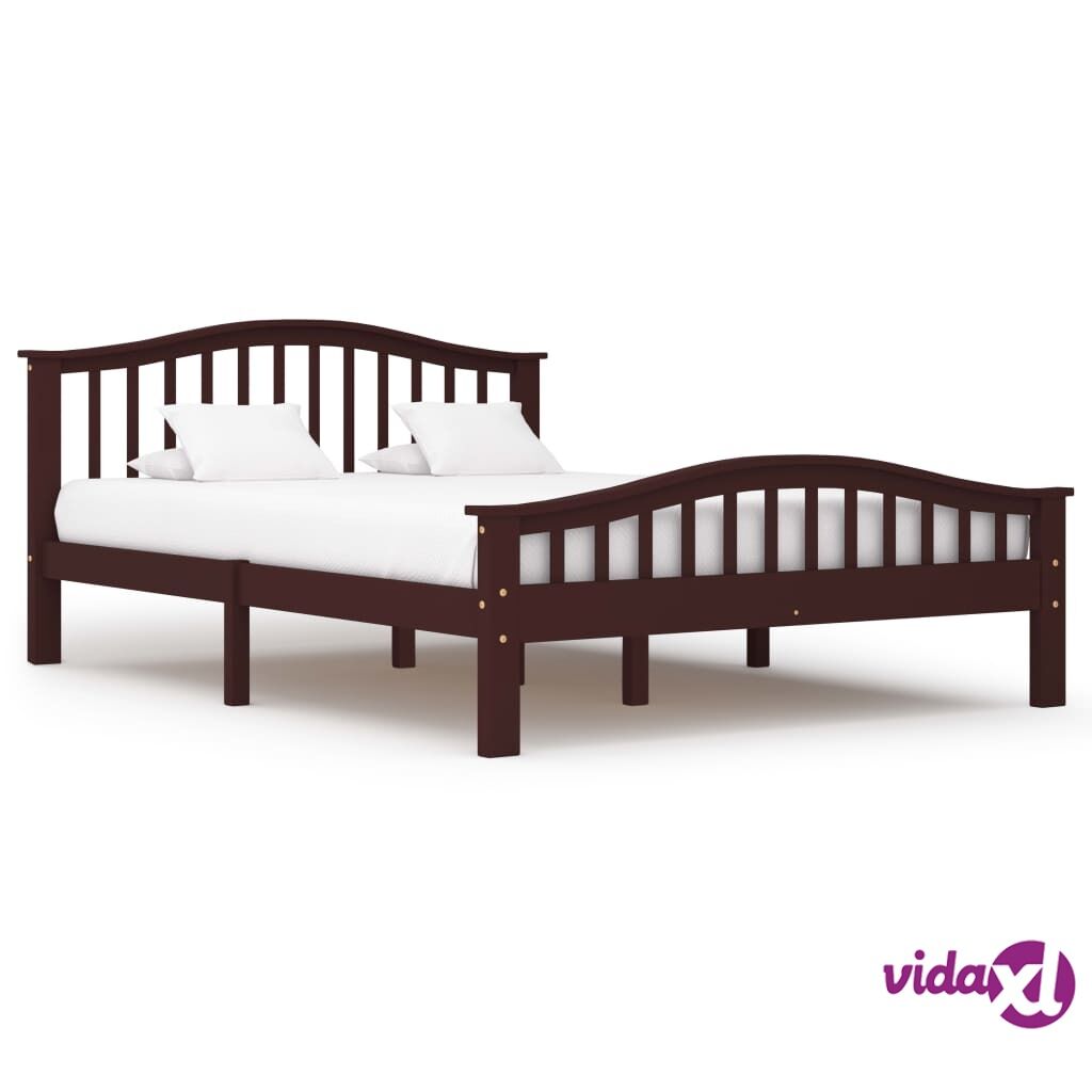 vidaXL Sängynrunko tummanruskea täysi mänty 140x200 cm vidaXL Sängynrunko tummanruskea täysi mänty 140x200 cm