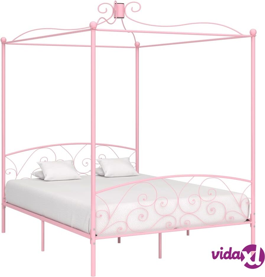 vidaXL Katossängyn runko pinkki metalli 180x200 cm vidaXL Katossängyn runko pinkki metalli 180x200 cm