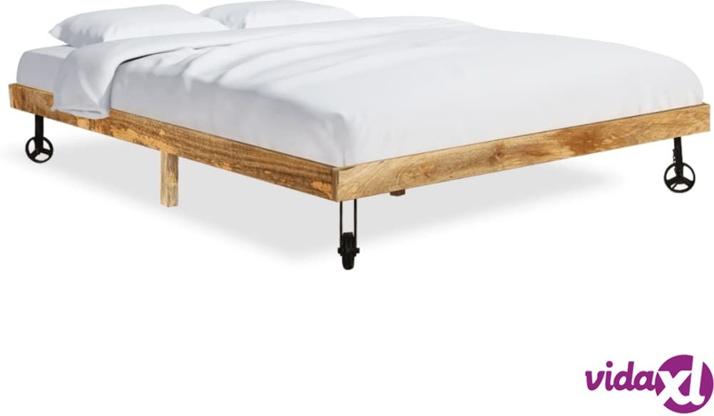 vidaXL Sängynrunko täysi mangopuu 160x200 cm vidaXL Sängynrunko täysi mangopuu 160x200 cm