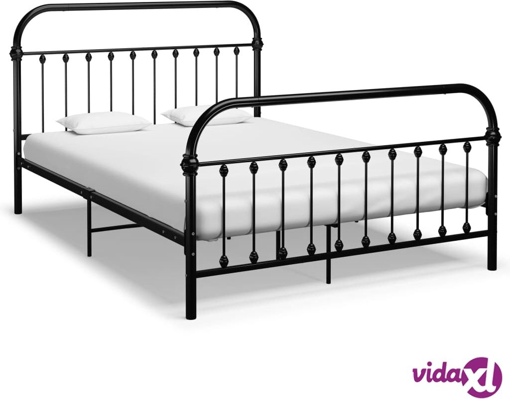 vidaXL Sängynrunko musta metalli 140x200 cm vidaXL Sängynrunko musta metalli 140x200 cm