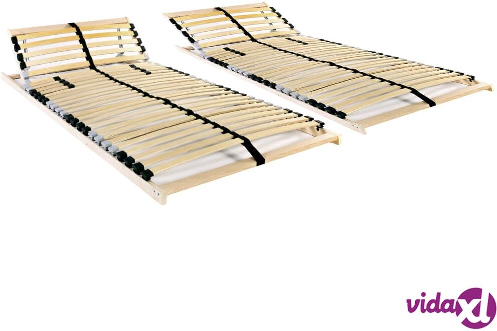 vidaXL Sängyn sälepohjat 2 kpl 28 säleellä 7 vyöhykettä 80x200 cm vidaXL Sängyn sälepohjat 2 kpl 28 säleellä 7 vyöhykettä 80x200 cm
