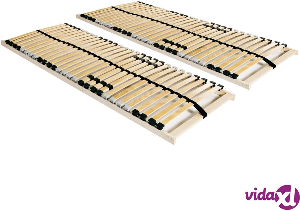 vidaXL Sängyn sälepohjat 2 kpl 28 säleellä 7 vyöhykettä 90x200 cm vidaXL Sängyn sälepohjat 2 kpl 28 säleellä 7 vyöhykettä 90x200 cm