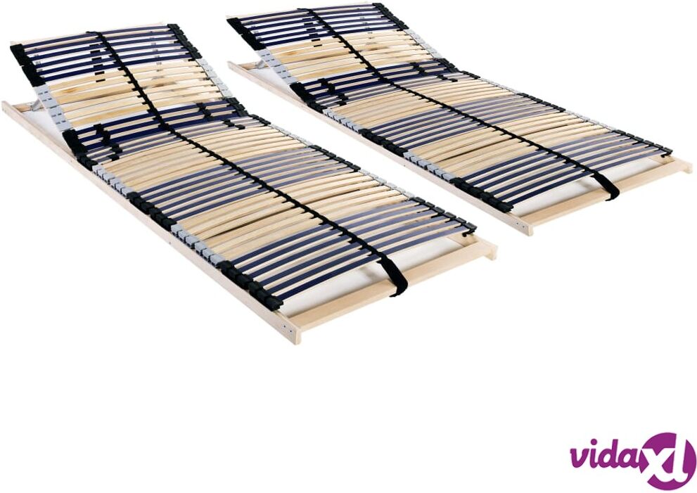 vidaXL Sängyn sälepohjat 2 kpl 42 säleellä 7 vyöhykettä 90x200 cm vidaXL Sängyn sälepohjat 2 kpl 42 säleellä 7 vyöhykettä 90x200 cm
