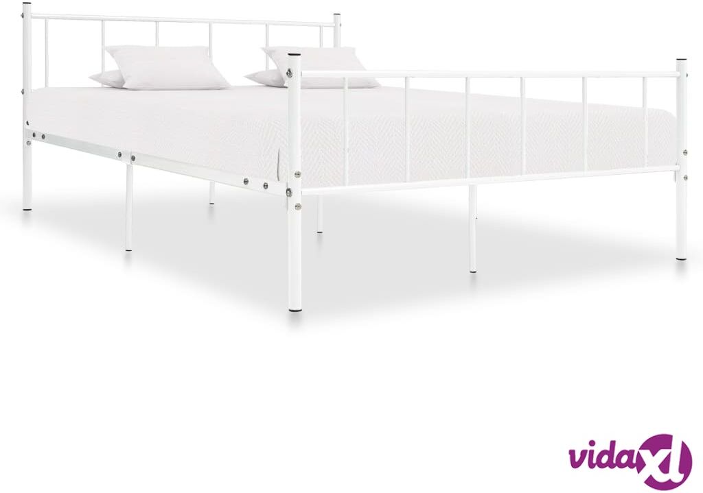 vidaXL Sängynrunko valkoinen metalli 180x200 cm vidaXL Sängynrunko valkoinen metalli 180x200 cm