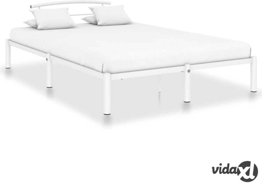 vidaXL Sängynrunko valkoinen metalli 140x200 cm vidaXL Sängynrunko valkoinen metalli 140x200 cm