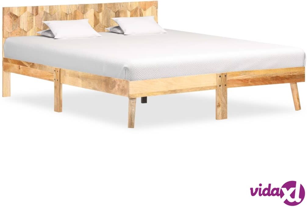 vidaXL Sängynrunko täysi mangopuu 160x200 cm vidaXL Sängynrunko täysi mangopuu 160x200 cm
