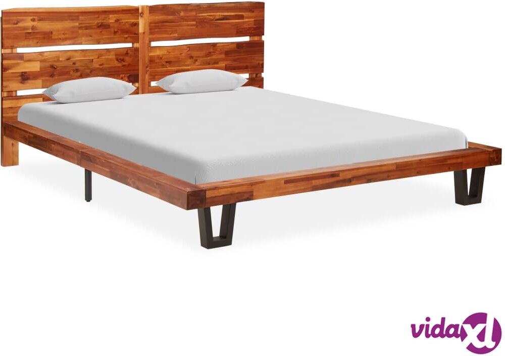 vidaXL Sängynrunko elävillä reunoilla täysi akaasiapuu 160 cm vidaXL Sängynrunko elävillä reunoilla täysi akaasiapuu 160 cm