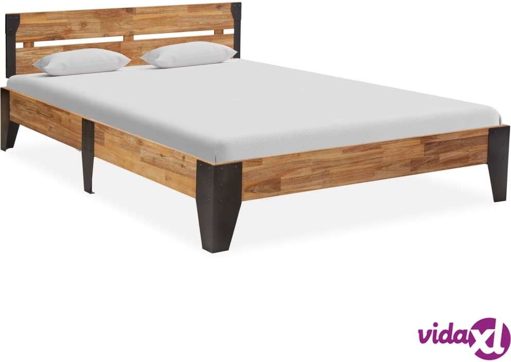 vidaXL Sängynrunko akaasiapuu harjatulla viimeistelyllä 120x200 cm vidaXL Sängynrunko akaasiapuu harjatulla viimeistelyllä 120x200 cm