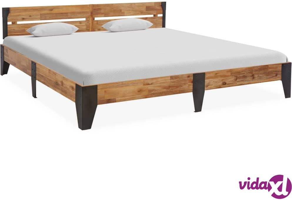 vidaXL Sängynrunko akaasiapuu harjatulla viimeistelyllä 180x200cm vidaXL Sängynrunko akaasiapuu harjatulla viimeistelyllä 180x200cm