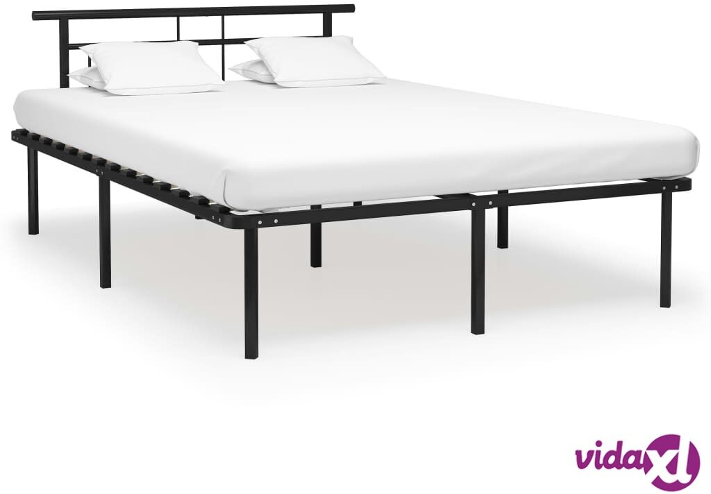 vidaXL Sängynrunko musta metalli 140x200 cm vidaXL Sängynrunko musta metalli 140x200 cm