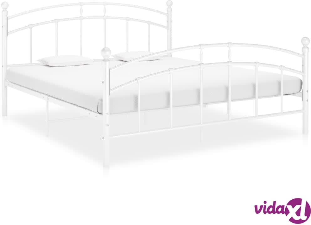 vidaXL Sängynrunko valkoinen metalli 160x200 cm vidaXL Sängynrunko valkoinen metalli 160x200 cm