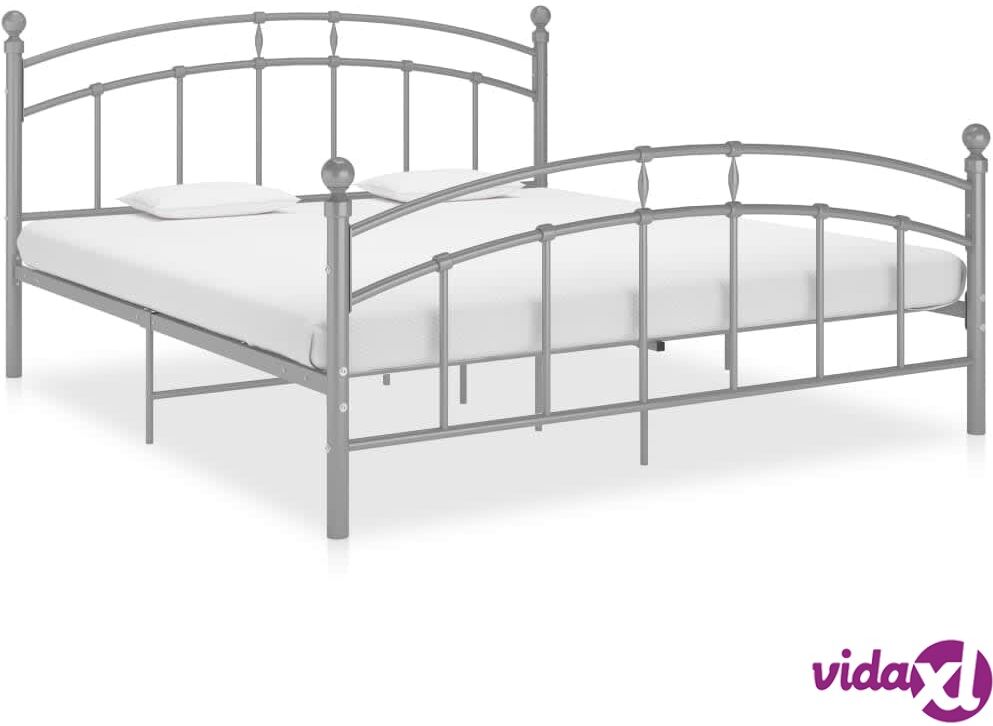 vidaXL Sängynrunko harmaa metalli 180x200 cm vidaXL Sängynrunko harmaa metalli 180x200 cm