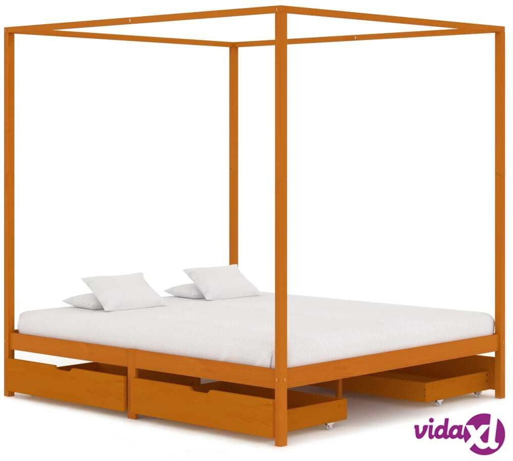 vidaXL Pylvässänky 4 vetolaatikolla täysi mänty 180x200 cm vidaXL Pylvässänky 4 vetolaatikolla täysi mänty 180x200 cm