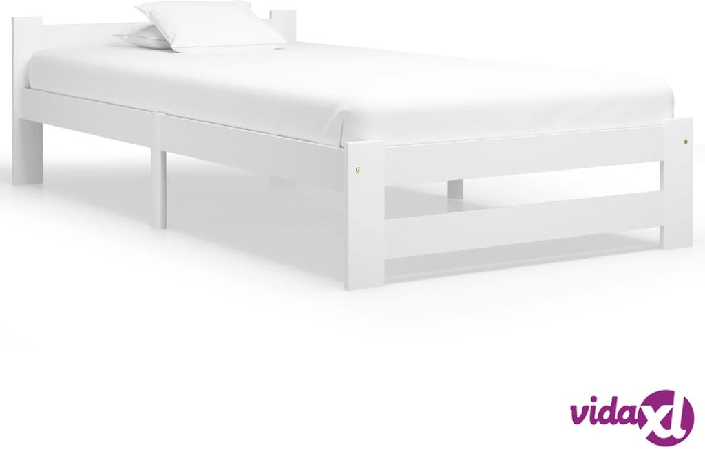 vidaXL Sängynrunko valkoinen täysi mänty 100x200 cm vidaXL Sängynrunko valkoinen täysi mänty 100x200 cm