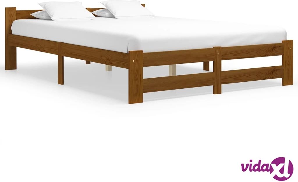 vidaXL Sängynrunko hunajanruskea täysi mänty 120x200 cm vidaXL Sängynrunko hunajanruskea täysi mänty 120x200 cm