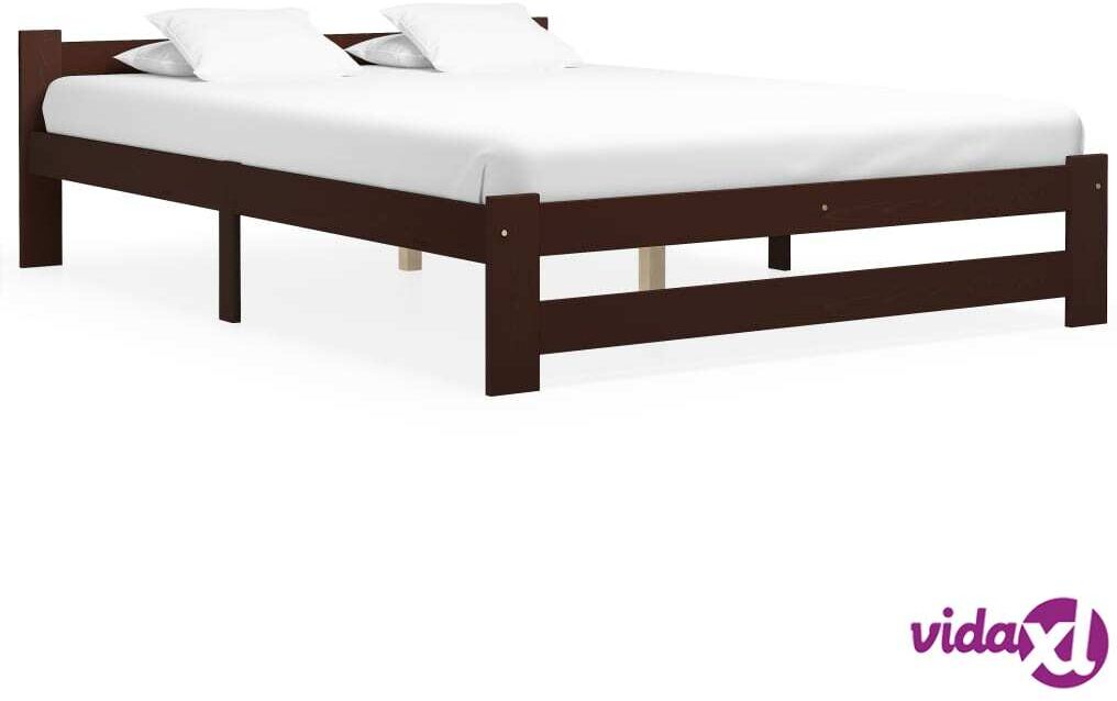 vidaXL Sängynrunko tummanruskea täysi mänty 180x200 cm vidaXL Sängynrunko tummanruskea täysi mänty 180x200 cm