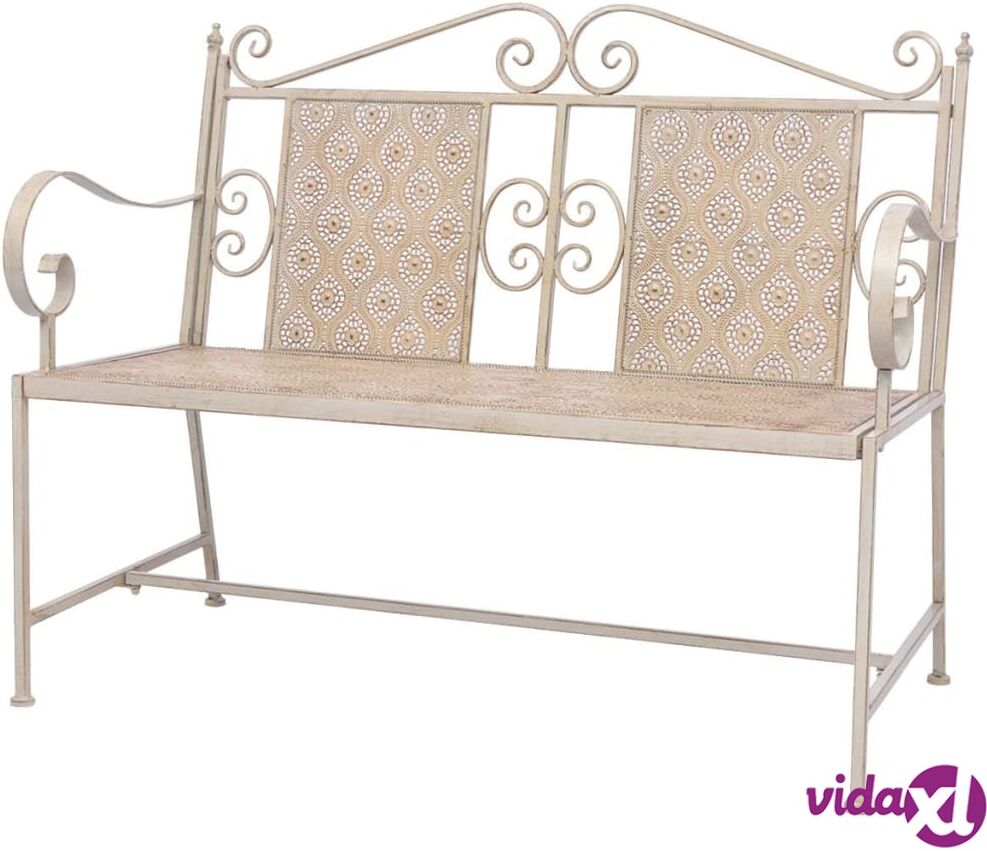 vidaXL Puutarhapenkki 115 cm teräs valkoinen vidaXL Puutarhapenkki 115 cm teräs valkoinen