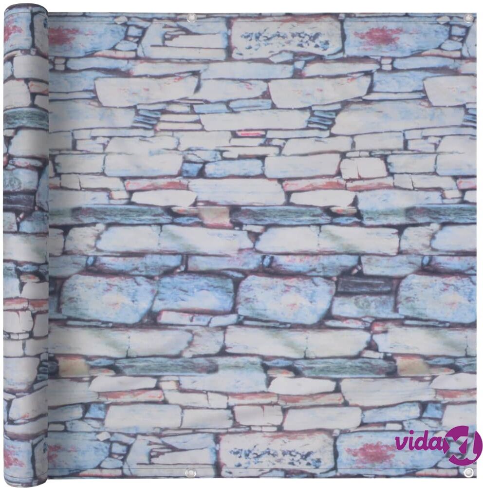 vidaXL Parvekkeen suoja Oxford-kangas 75x600 cm Kiviseinä vidaXL Parvekkeen suoja Oxford-kangas 75x600 cm Kiviseinä