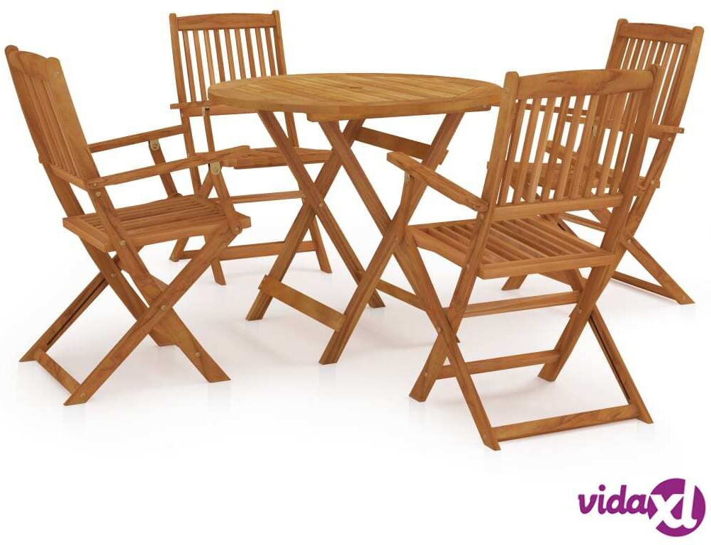 vidaXL 5-osainen Kokoontaitettava ulkoruokailuryhmä Akaasiapuu vidaXL 5-osainen Kokoontaitettava ulkoruokailuryhmä Akaasiapuu