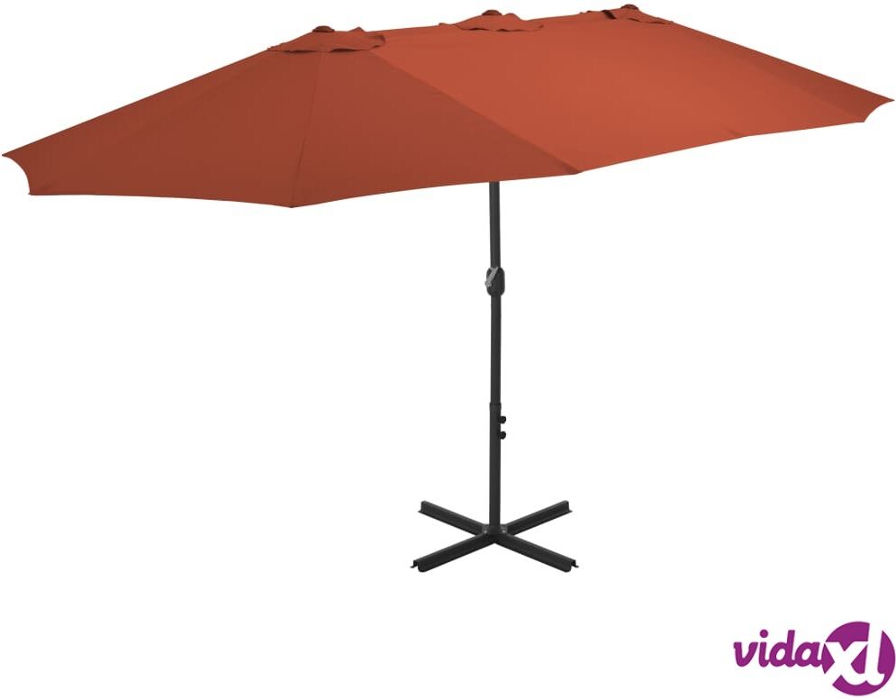 vidaXL Aurinkovarjo alumiinitanko 460x270 cm terrakotta vidaXL Aurinkovarjo alumiinitanko 460x270 cm terrakotta