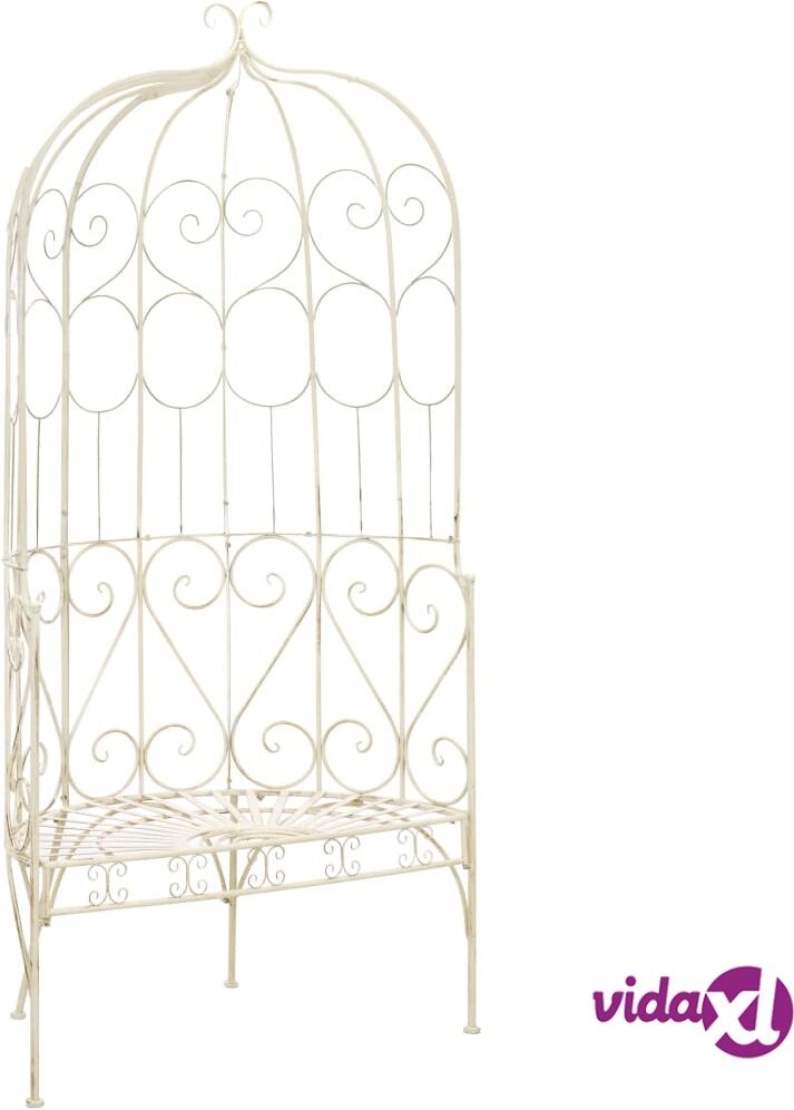 vidaXL Puutarhapenkki 95 cm rauta antiikinvalkoinen vidaXL Puutarhapenkki 95 cm rauta antiikinvalkoinen