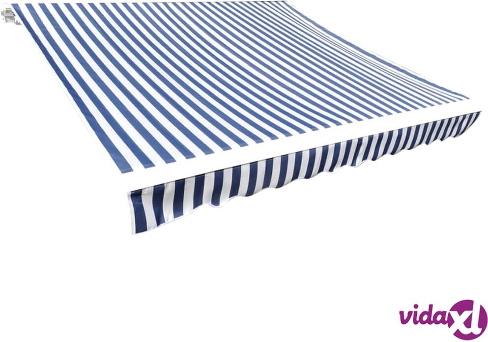 vidaXL Markiisikangas sininen & valkoinen 4 x 3 m (ei sisällä runkoa) vidaXL Markiisikangas sininen & valkoinen 4 x 3 m (ei sisällä runkoa)