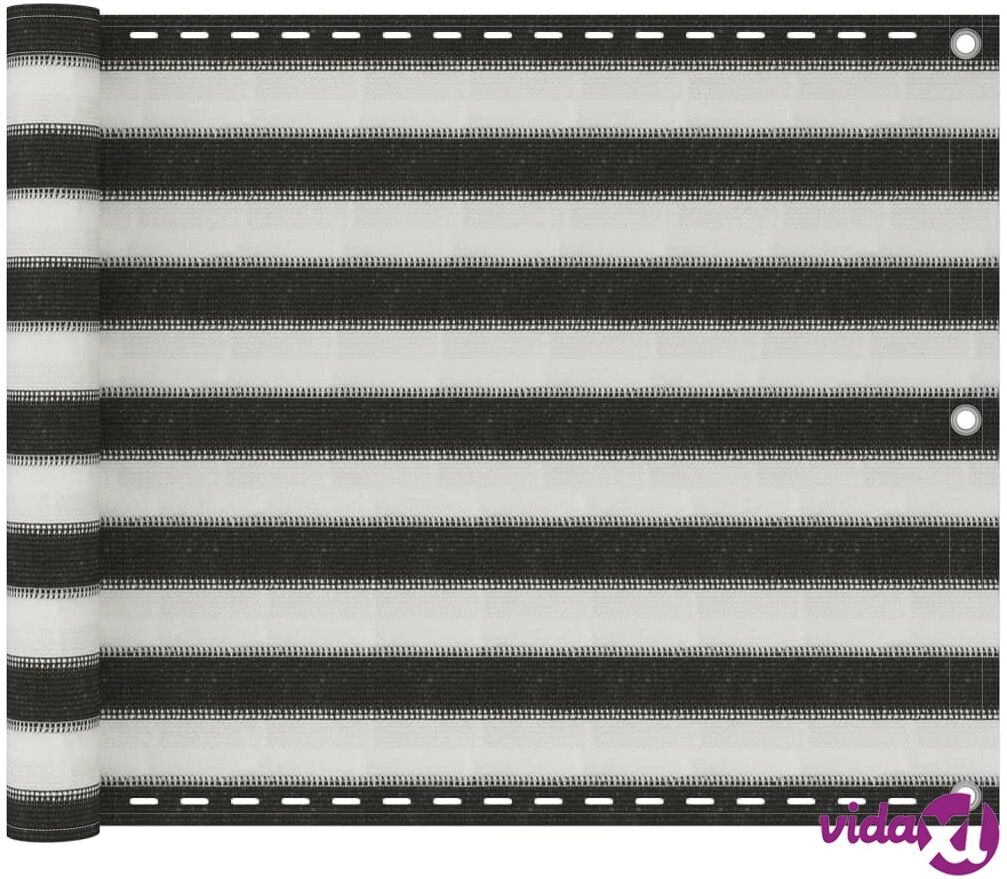 vidaXL Parvekkeen Suoja HDPE 75x600 cm Antrasiitti ja valkoinen vidaXL Parvekkeen Suoja HDPE 75x600 cm Antrasiitti ja valkoinen