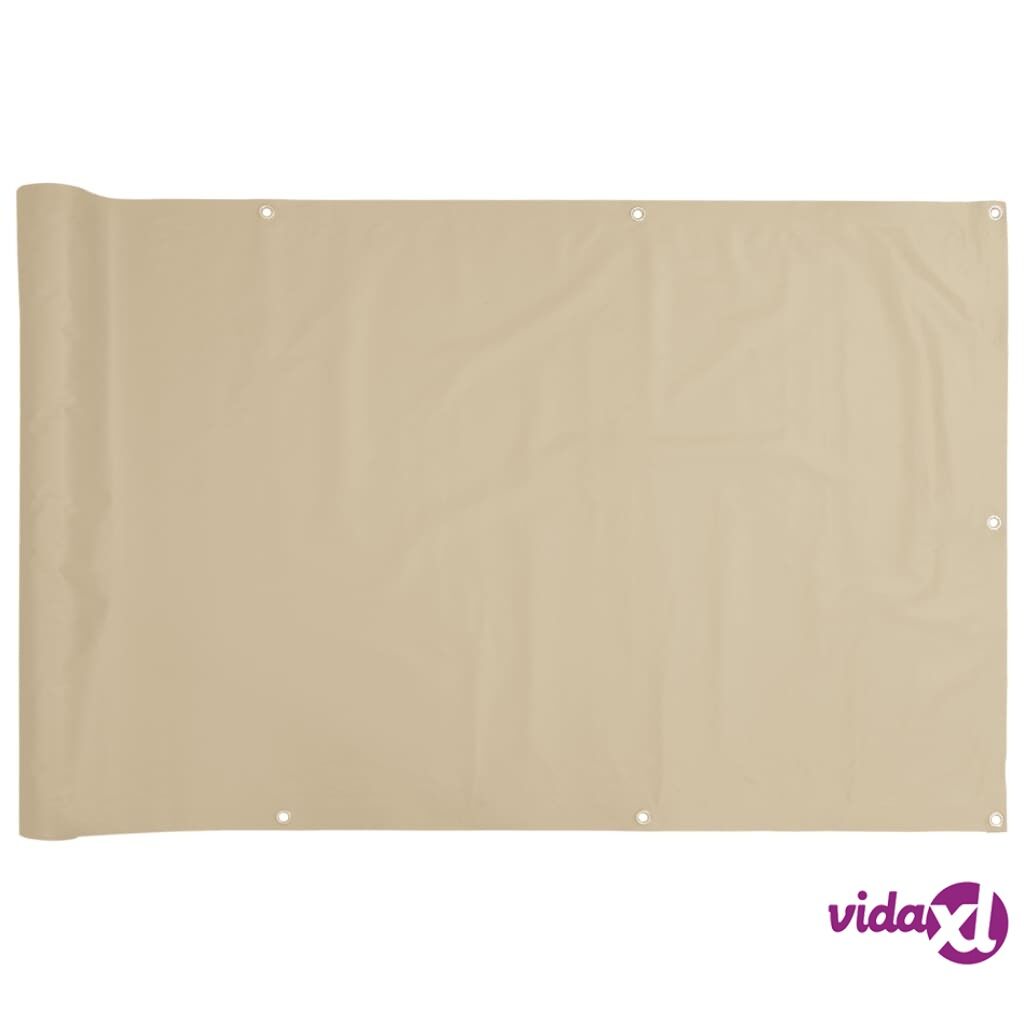 vidaXL Parvekkeen suoja Oxford-kangas 75x400 cm Beige