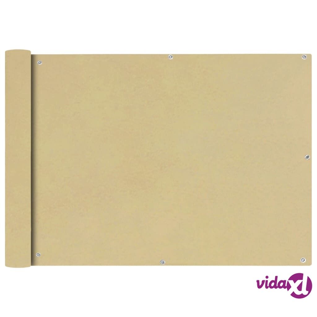 vidaXL Parvekkeen suoja Oxford-kangas 75x600 cm Beige vidaXL Parvekkeen suoja Oxford-kangas 75x600 cm Beige